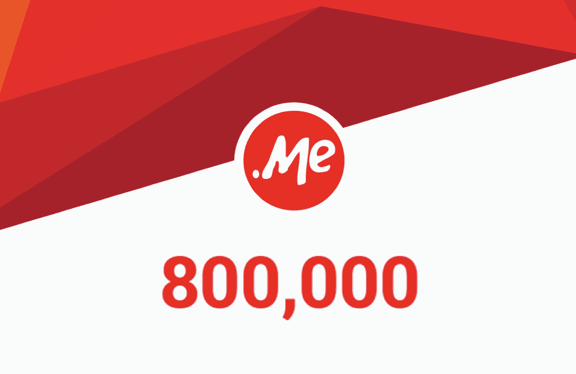 The .ME Domain Hits 800,000 Registrations • Domain .ME blog