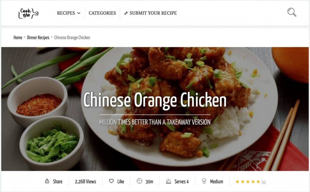 Cook.ME helps you choose a recipe based on a cuisine
