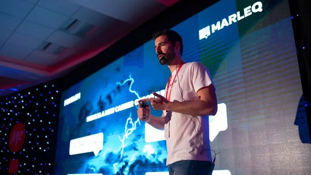 MARLEQ presenting at Spark.me 2018 Startup Competition