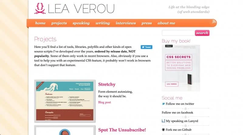 Lea Verou personal website