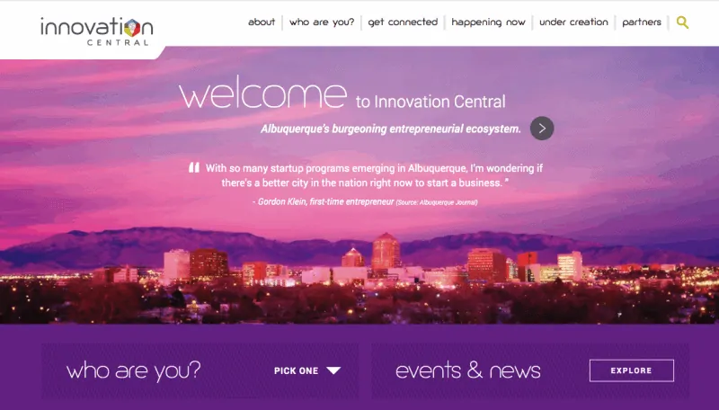 Innovation Central is an Albuquerque entrepreneurial community that aims to connect people working on important projects in the area. 