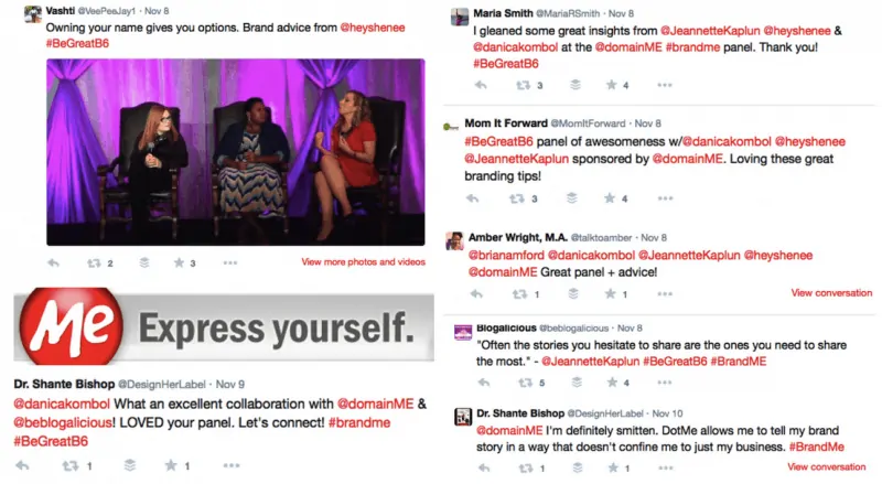 Domain .Me hosted a panel discussion at Blogalicious. There are reactions from the attendees.