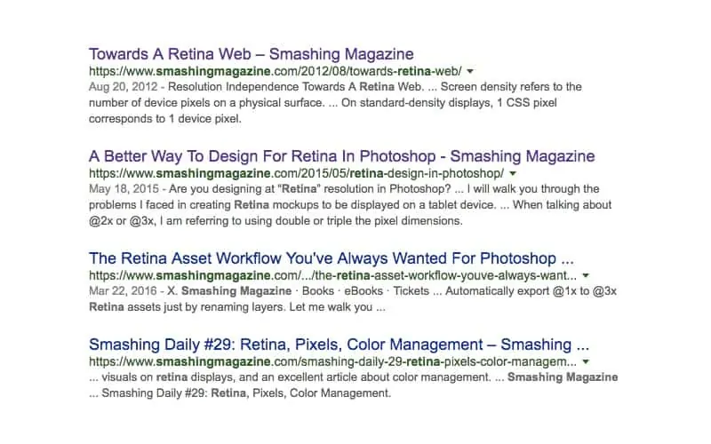 Retina Smashing Magazine