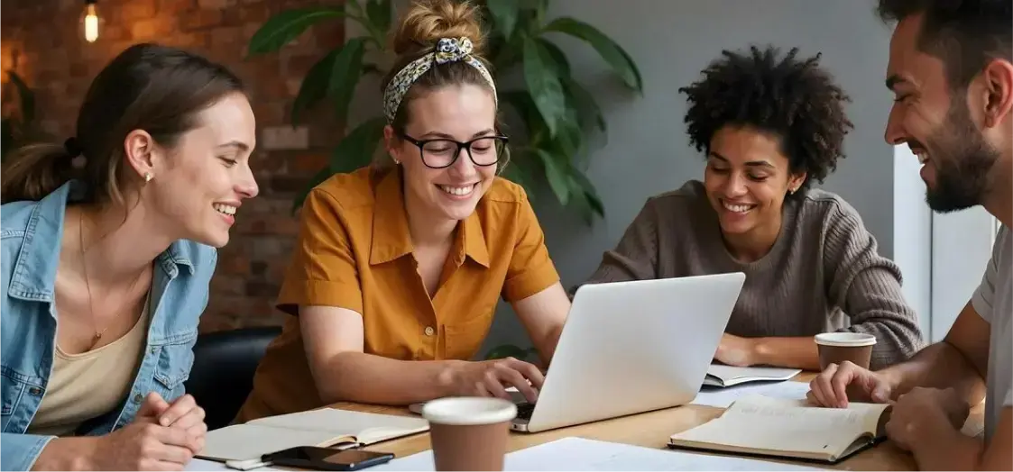 Group of people working on a project