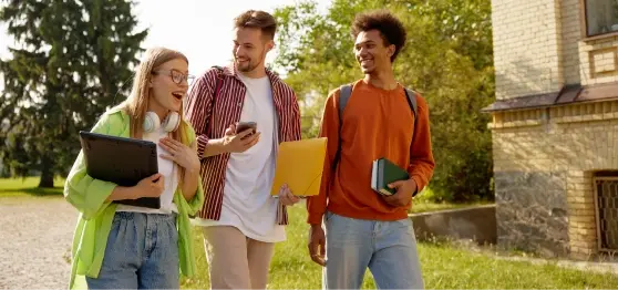 Students walking to class